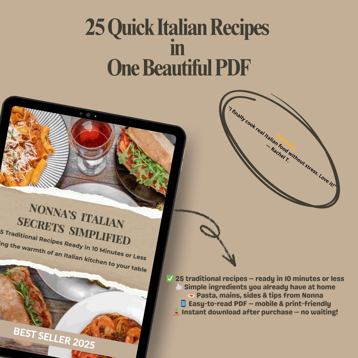 Nonna’s Italian Secrets – 25 Traditional Recipes in 10 Minutes